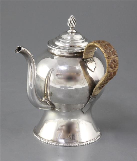 A rare George III silver Argyll, by Walter Brind, Height 140mm, gross weight: 8.4oz/264grms